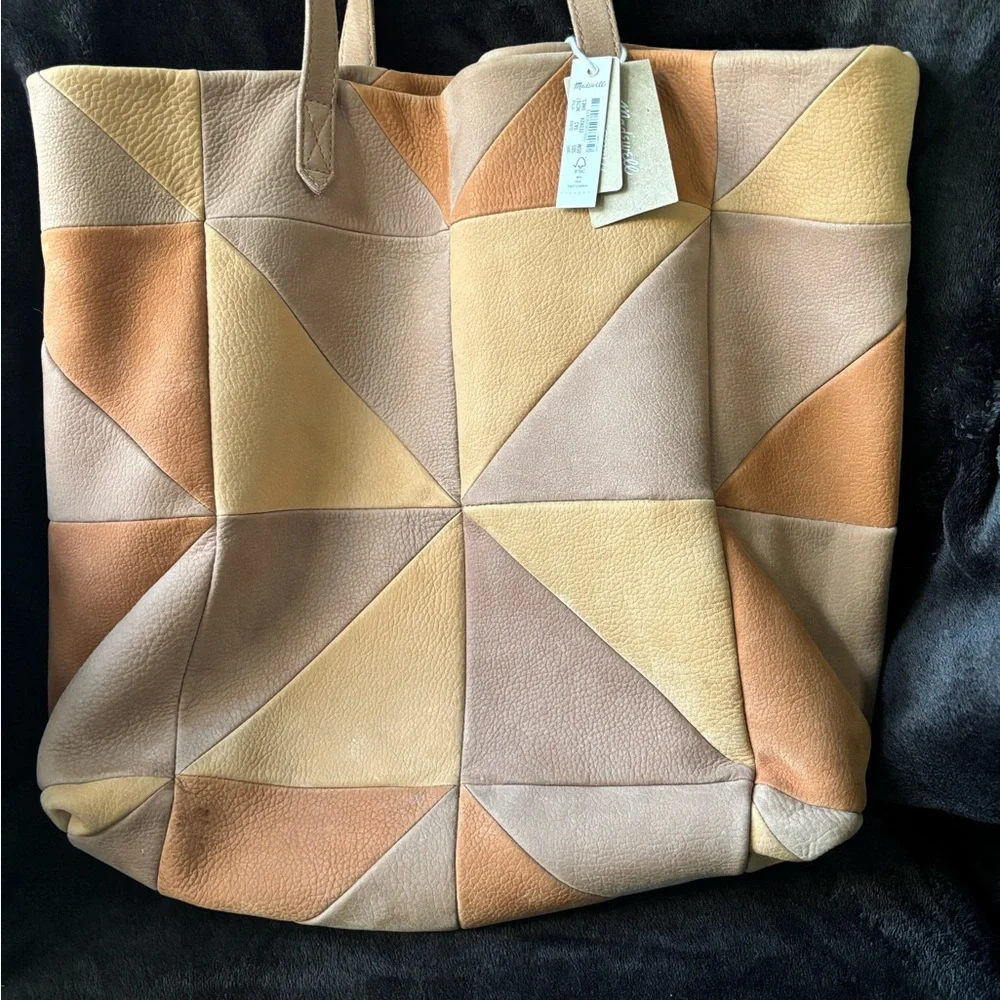 Madewell color block leather tote, NWT - Picture 10 of 10